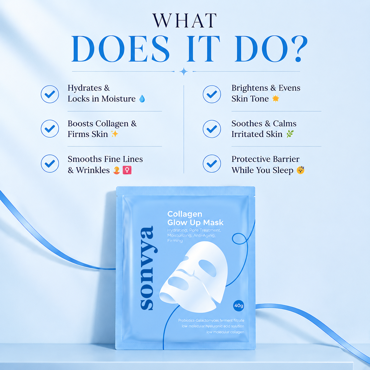 🔥LAST DAY 60% OFF | Collagen Glow Up Mask 2.0 | Enhanced Formula for Dull Skin